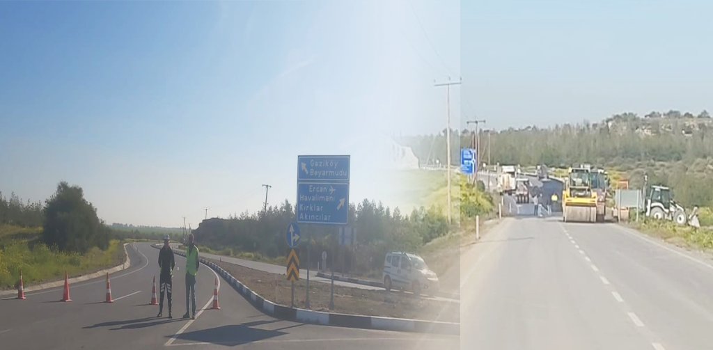Ercan-Gaziköy anayolu üzerinde yapılacak asfaltlama çalışmaları nedeniyle, ulaşım alternatif yollardan sağlanacak – BRTK