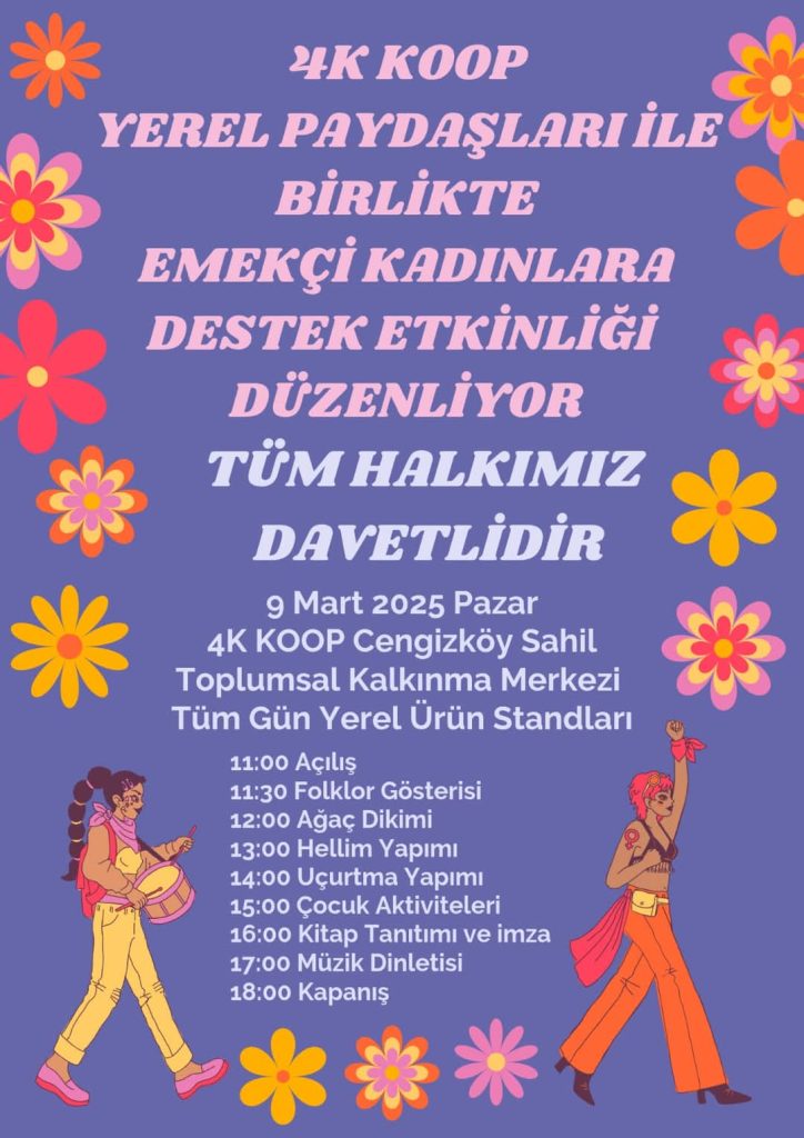 4K KOOP emekçi kadınlara destek etkinliği düzenleyecek – BRTK