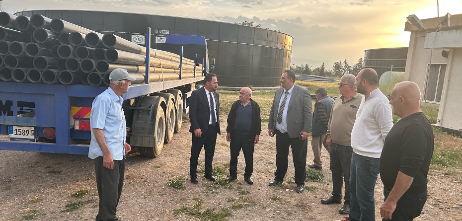 Aydınköy Sulama Birliği’ne su dağıtımını güçlendirecek borular teslim edildi – BRTK