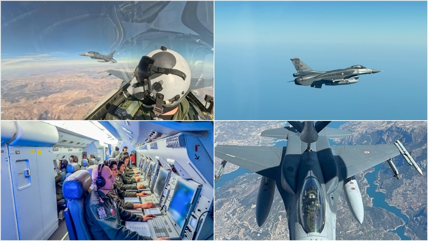 Türk Hava Kuvvetlerinden Kıbrıs Adası’nın güneyinde eğitim uçuşu – BRTK