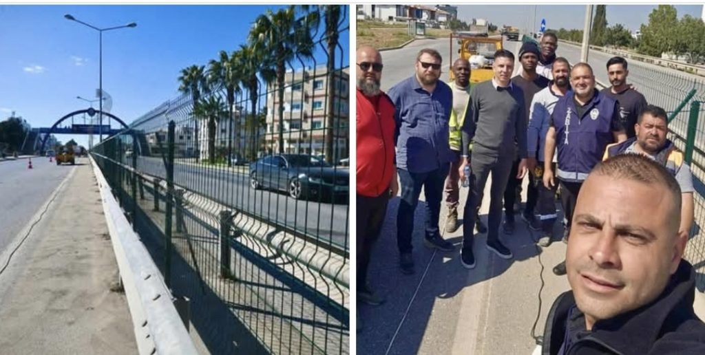 Lefkoşa-Güzelyurt ana yolu İrmar Market bölgesinde 2,5 kilometrelik bariyer yapımı tamamlandı – BRTK