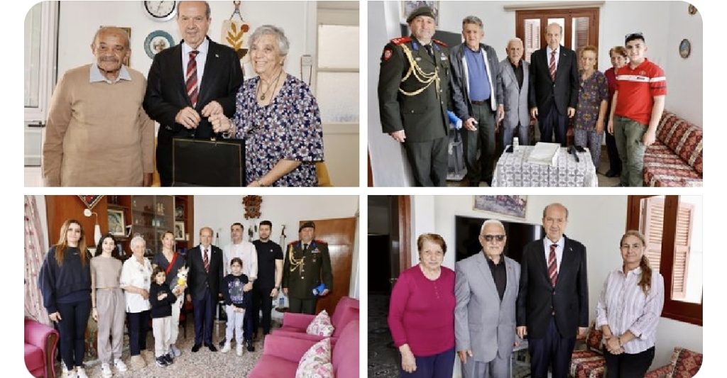 Cumhurbaşkanı Ersin Tatar, TMT mücahidi,KTBK gazi ve şehit yakınlarını ziyaret etti – BRTK