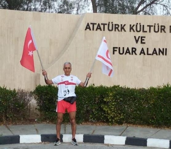 Emekli Kurmay Albay Mehmet İneci, 23 Nisan’da Kıbrıs Türk halkının varoluş mücadelesine saygı koşusu gerçekleştirdi – BRTK