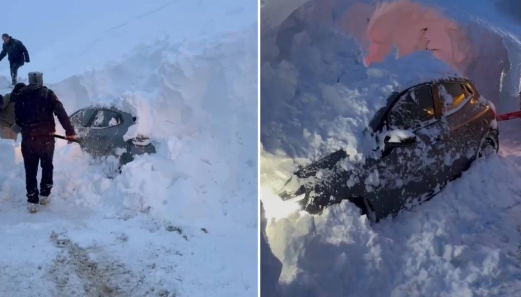 Kara gömülen otomobil üç gün sonra çıkarıldı – Son Dakika Türkiye Haberleri