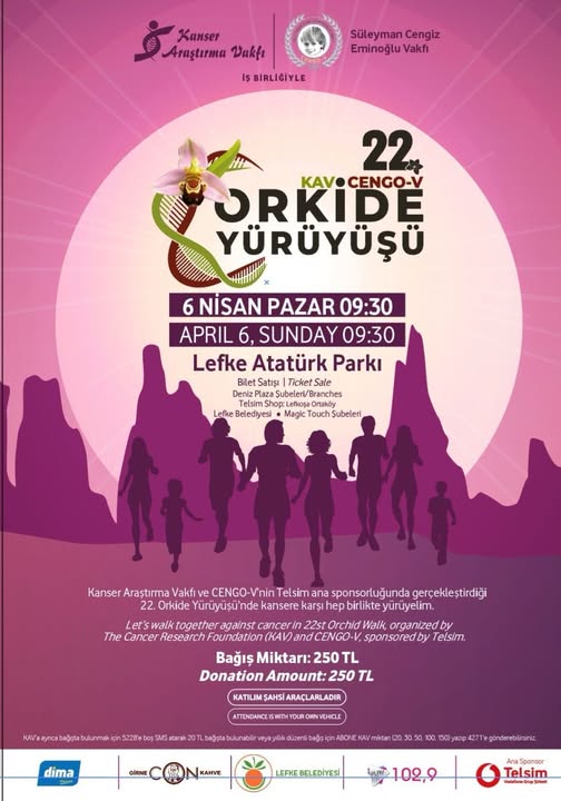 Kanser Araştırma Vakfı’nın orkide yürüyüşü yarın Lefke’de – BRTK