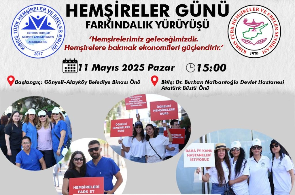 Hemşireler ve Ebeler Birliği, pazar günü hemşireler günü yürüyüşü düzenleyecek – BRTK