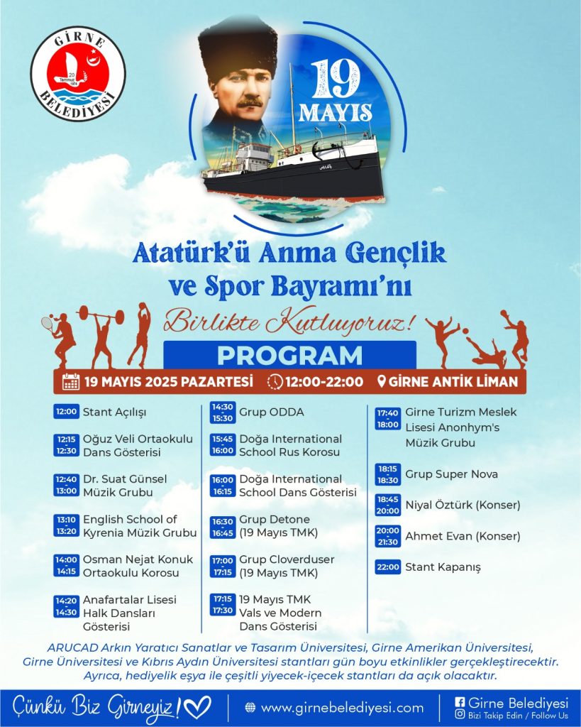 19 Mayıs Girne Antik Liman’da etkinliklerle kutlanacak – BRTK