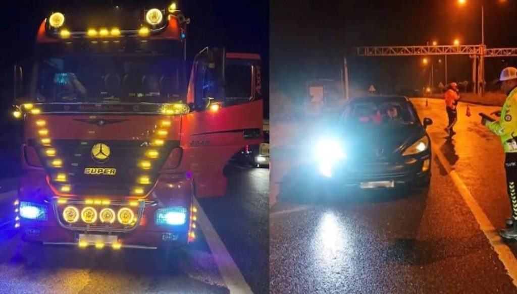 26 bin 822 sürücüye standart dışı far cezası – Son Dakika Türkiye Haberleri