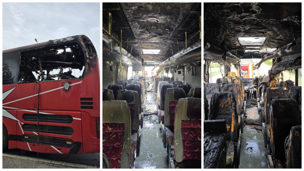 Girne – Lefkoşa ana yolunda seyreden otobüste yangın – BRTK