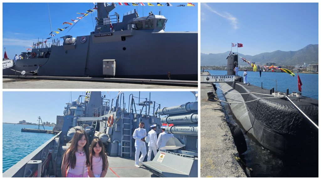 Doğanay denizaltısı Girne’de, Karakol Gemisi Gazimağusa’da ziyarete açıldı – BRTK