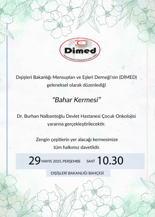DİMED’in “Bahar Kermesi” 29 Mayıs Perşembe günü yapılacak… – BRTK