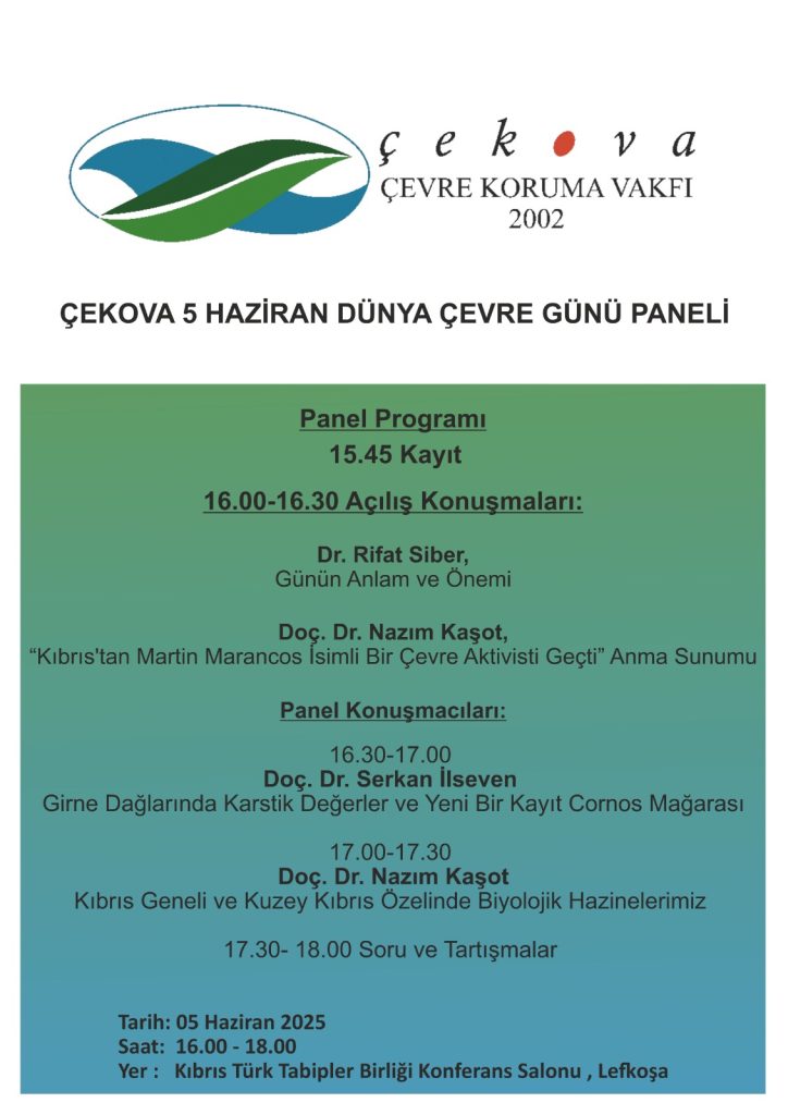 Çevre Koruma Vakfı, 5 Haziran Dünya Çevre Günü dolayısıyla panel düzenliyor – BRTK