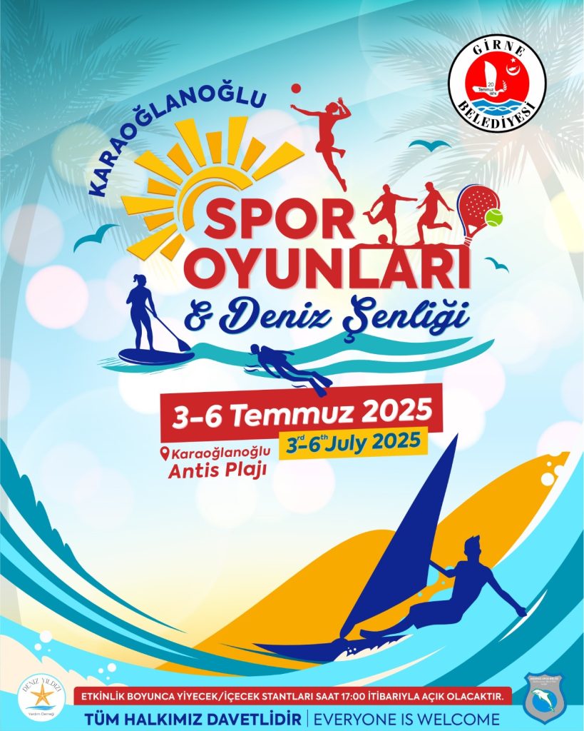 Karaoğlanoğlu Spor Oyunları ve Deniz Şenliği 3 – 6 Temmuz’da – BRTK