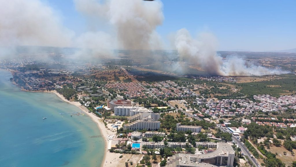 Aydın’ın Didim ilçesinde makilik alanda yangın – BRTK