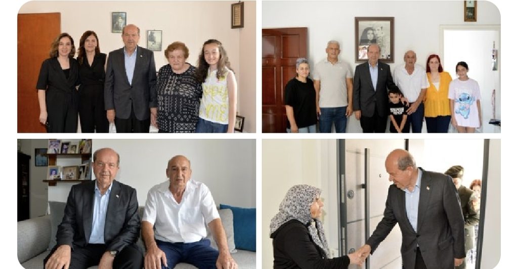 Cumhurbaşkanı Ersin Tatar, TMT mücahidi, gazi ve şehit yakınlarını ziyaret etti – BRTK