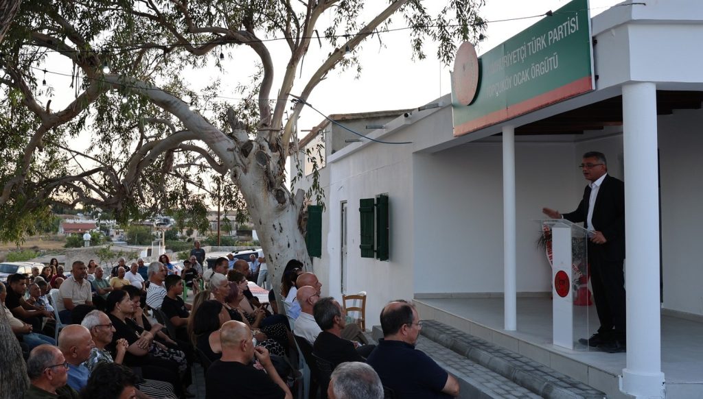 Erhürman, CTP İskele İlçesi Topçuköy Örgüt Binası’ının açılışında konuştu – BRTK