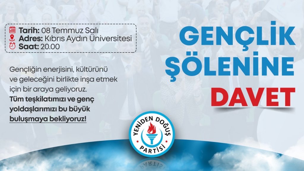 Yeniden Doğuş Partisi, salı günü Gençlik Şöleni düzenliyor – BRTK