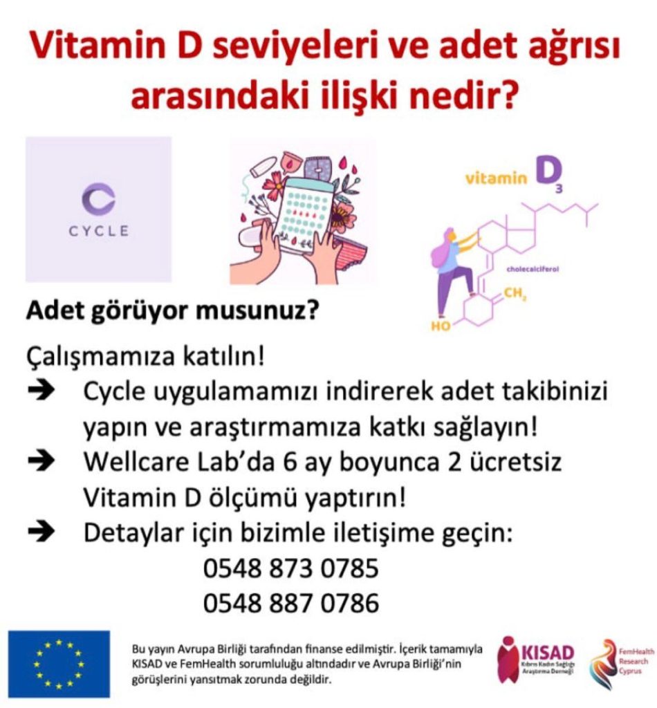 Kıbrıs Türk Tabipleri Birliği’nden “Vitamin D ve adet döngüsü” araştırmasına katılım çağrısı – BRTK