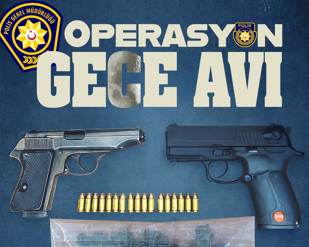 “Gece Avı” operasyonunda uyuşturucu, iki tabanca ve mermi ele geçirildi, iki kişi tutuklandı – BRTK