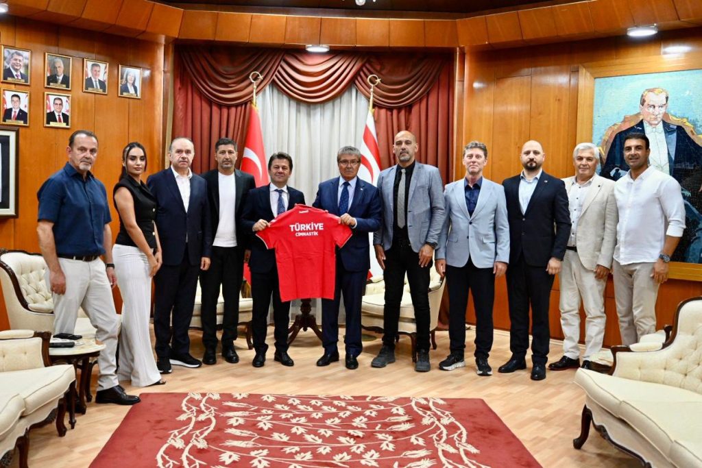 Cimnastik Federasyonu heyetinden Başbakan Ünal Üstel’e ziyaret – BRTK