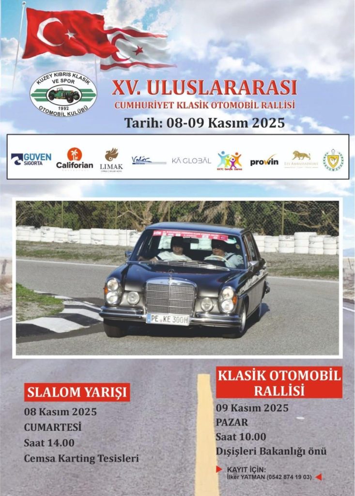 15’inci Uluslararası Cumhuriyet Klasik Otomobil Rallisi Lefkoşa’da yapılıyor – BRTK