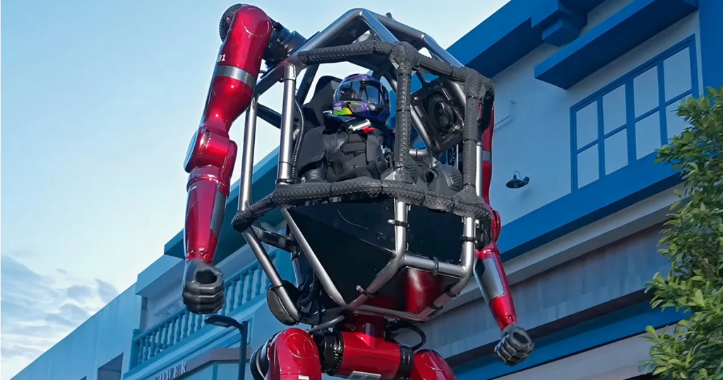 Çinli şirket dev robotu tanıttı: Hem iş makinesi hem de sivil araç