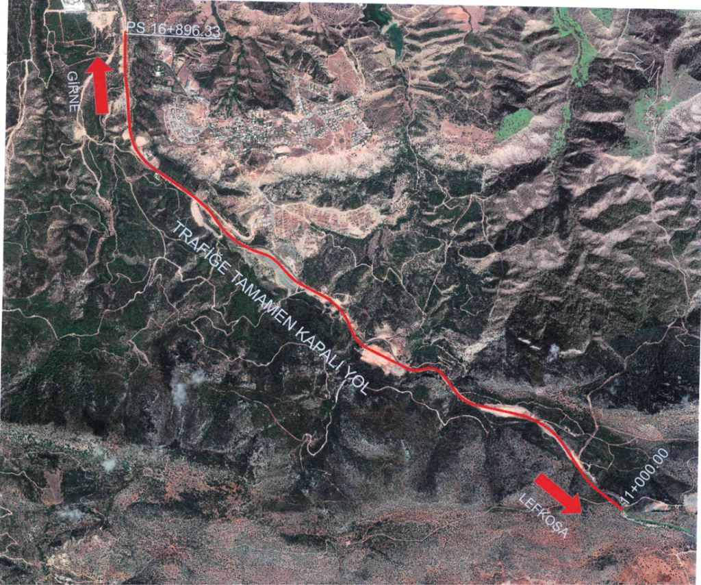 Girne Acapulco kavşağı ile Değirmenlik yol ayrımı, 3 gün trafiğe kapalı – BRTK