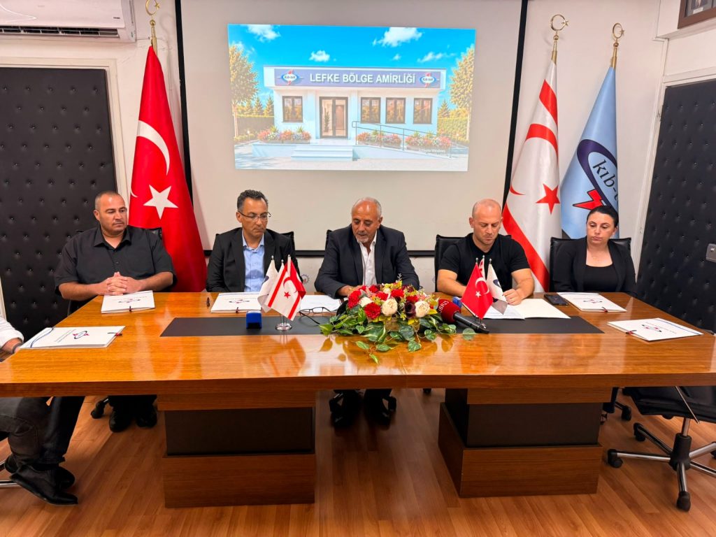 KIB-TEK Lefke Hizmet Binası için yapım sözleşmesi imzalandı – BRTK