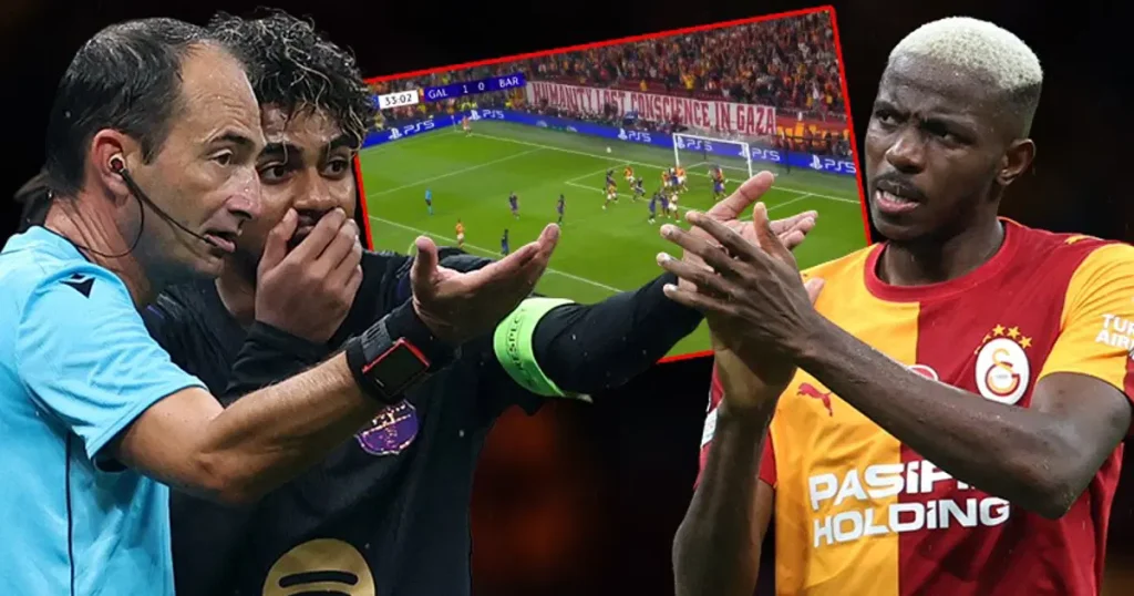 Galatasaray-Barcelona maçının seyrini değiştiren karar doğru mu? “Bizim gibi TV’den izler”