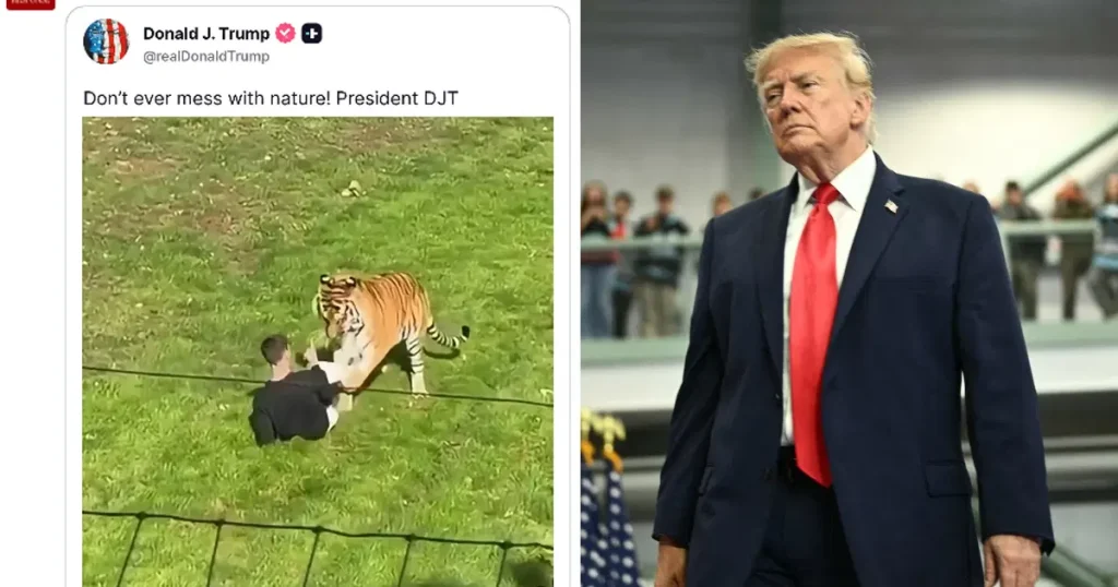 Kaplanın ziyaretçiyi öldürdüğü videoyu paylaşan Trump’a tepki yağdı